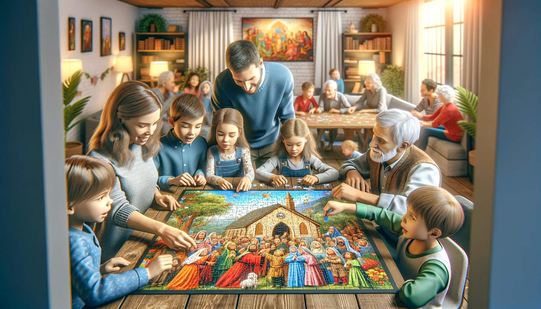 Bible Story Jigsaw Puzzle Race