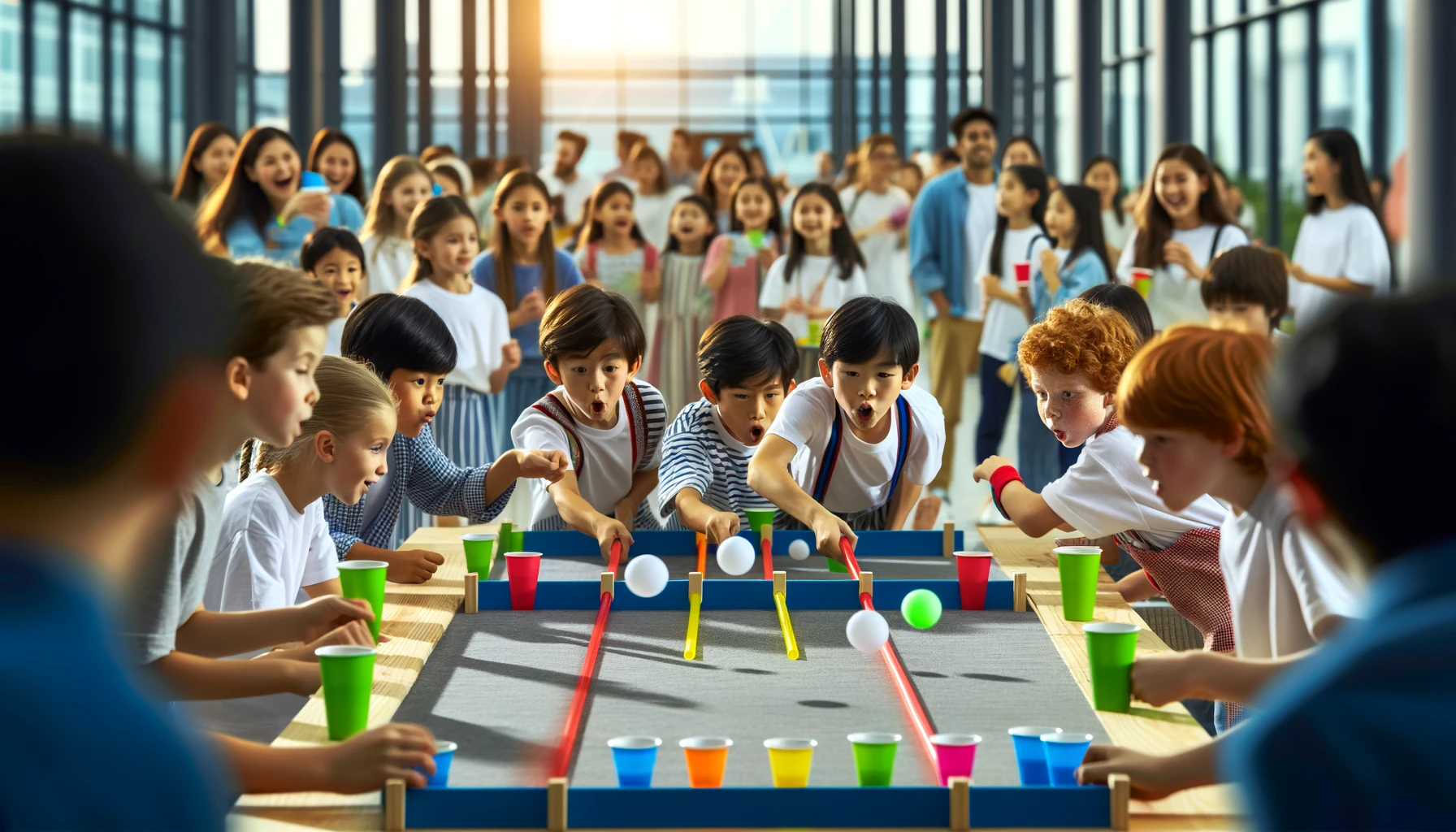 Ping Pong Ball and Straws