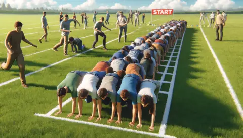 Human Caterpillar Race