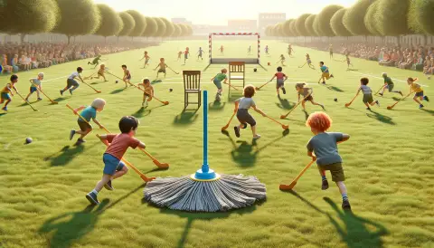 Mop Head & Hockey Sticks