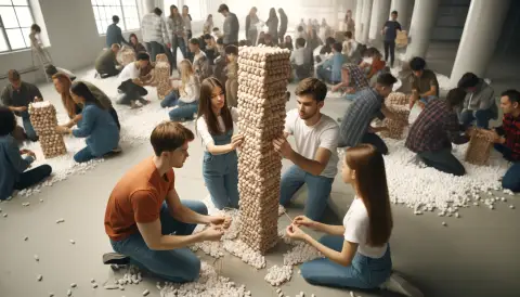 Packing Peanut Tower