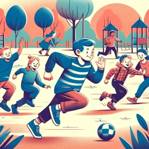 Enjoy the Freeze Tag game! One player is "it" and tags others to freeze them. Unfreeze by tagging frozen players. Fun outdoor activity for kids.