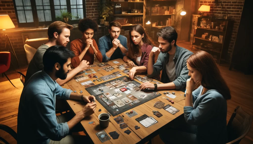 Play The Resistance game! Engage in social deduction as the Resistance completes missions and Spies try to sabotage. Exciting and strategic team game.