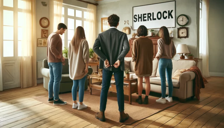 In the Sherlock game, the detective has 30 seconds to observe the group, then guess a noticeable change. Engage in this fun and challenging group game!